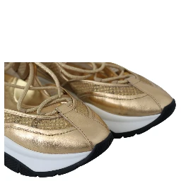 Gold Mesh Leather Michigan Sneakers