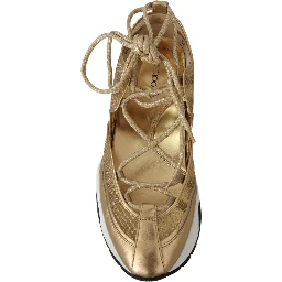 Gold Mesh Leather Michigan Sneakers