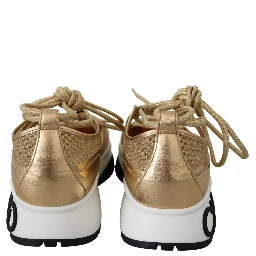Gold Mesh Leather Michigan Sneakers