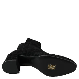 Black Leopard Short Boots Zipper Shoes