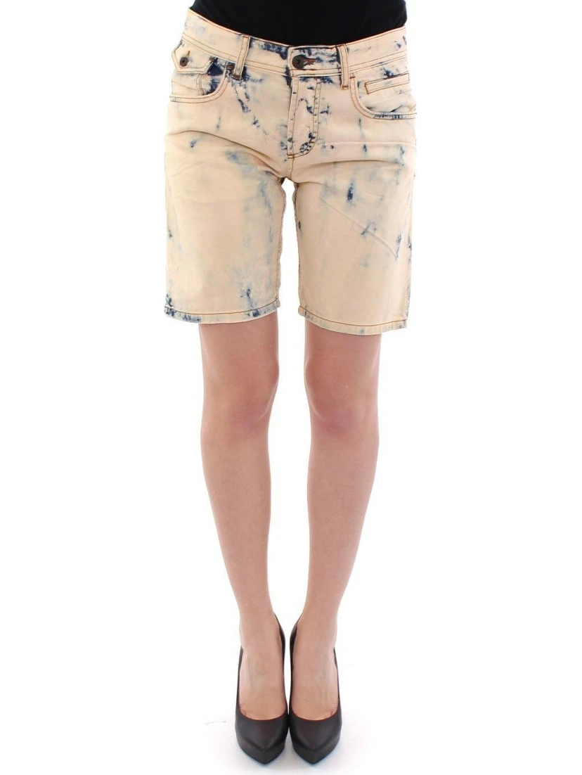 Blue Cotton Washed Jeans Shorts Pants