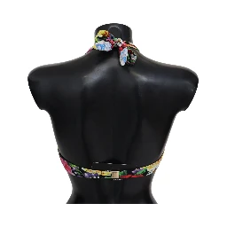 Multicolor Floral Print Swimwear Bikini Tops