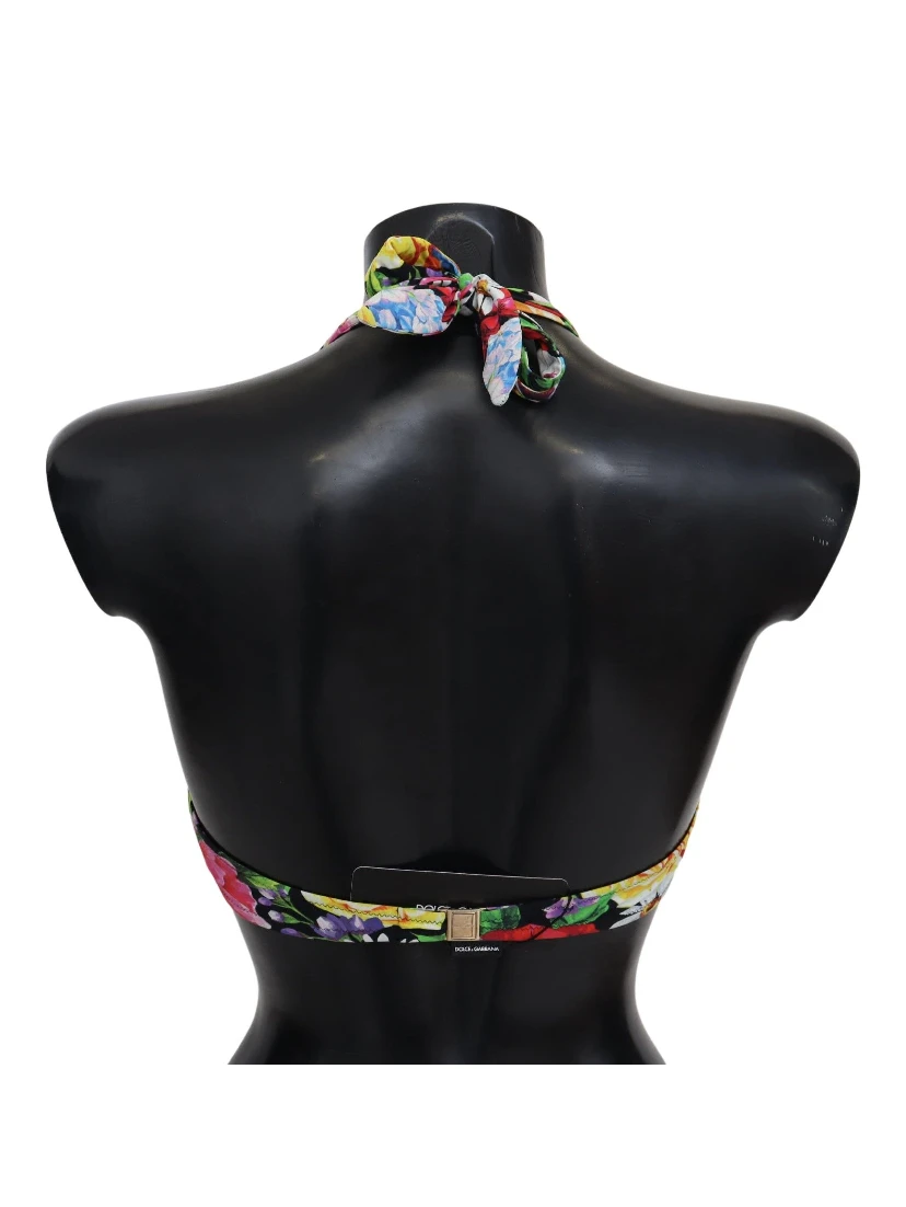 Multicolor Floral Print Swimwear Bikini Tops