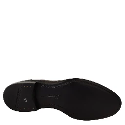 Black Leather Exotic Skins Formal Shoes