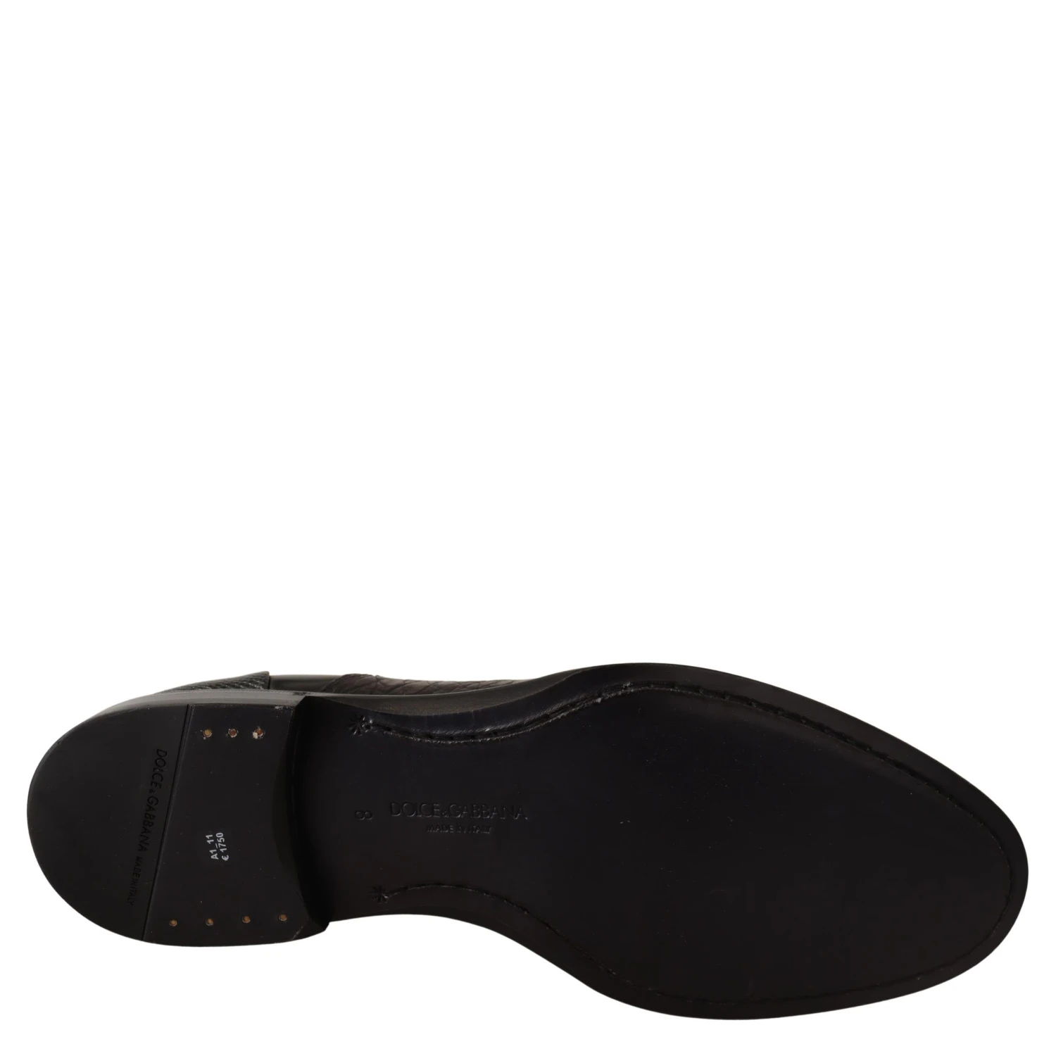 Black Leather Exotic Skins Formal Shoes