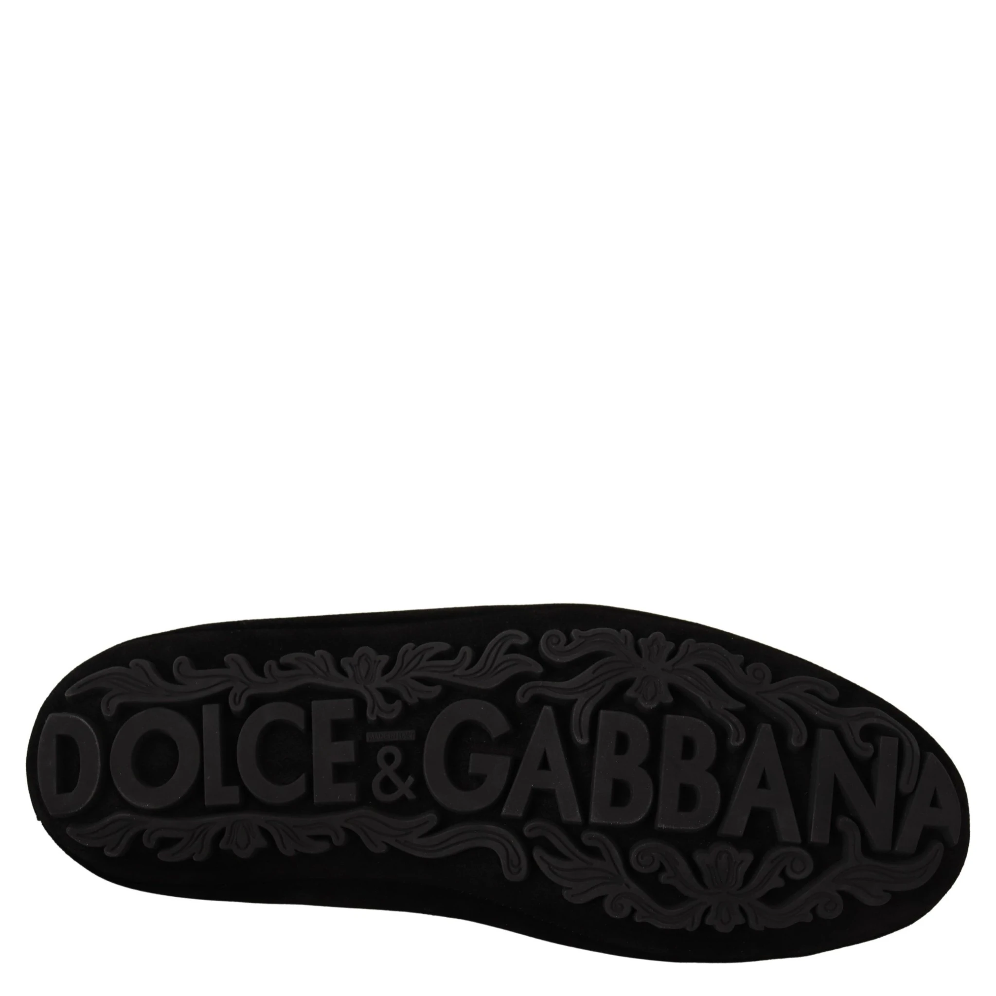 Black Leather Crystal Gold Crown Loafers Shoes