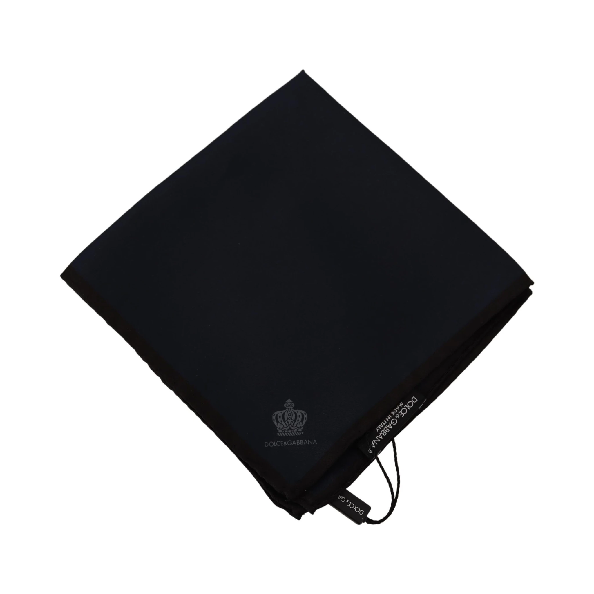 Black Square Handkerchief 100% Silk Scarf