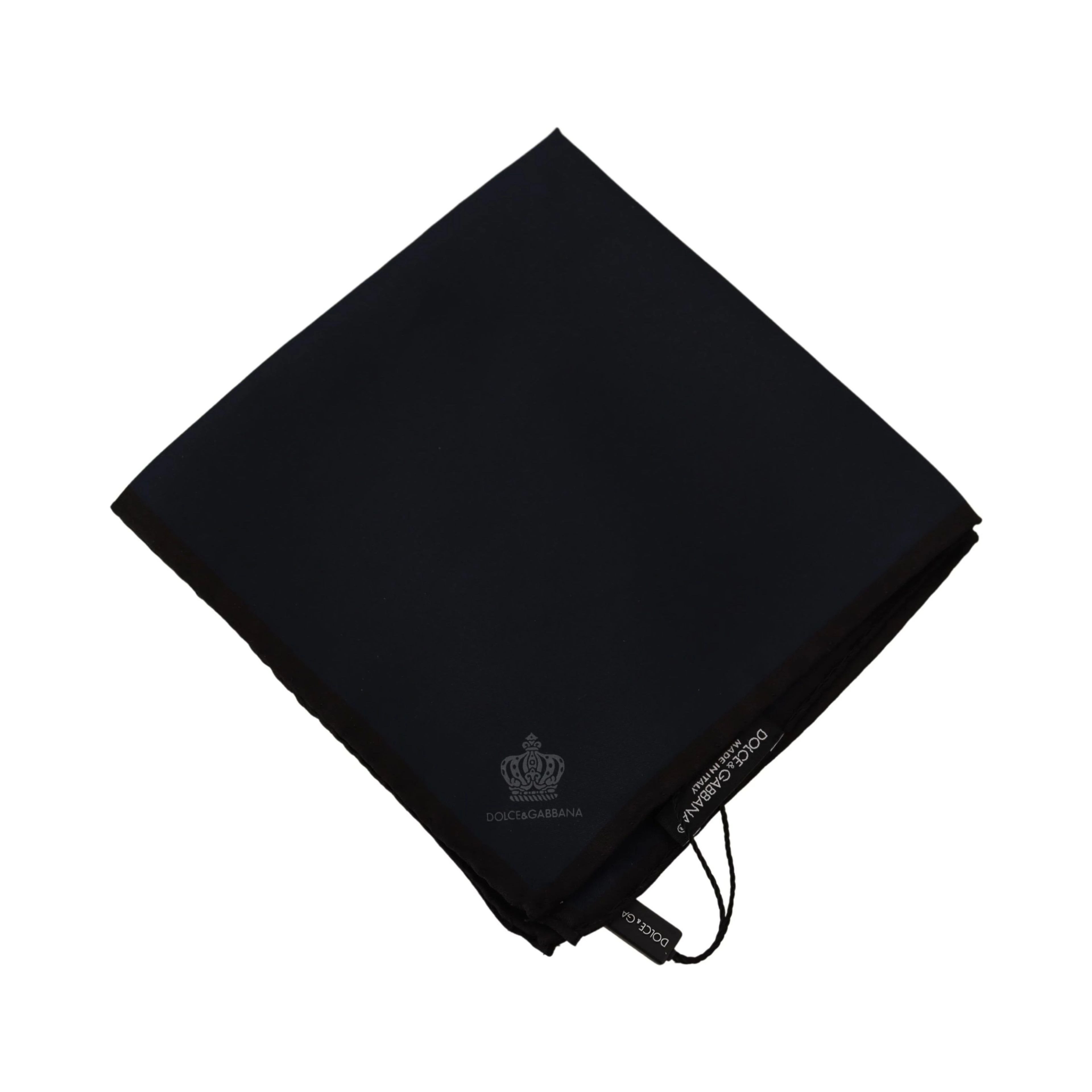 Black Square Handkerchief 100% Silk Scarf