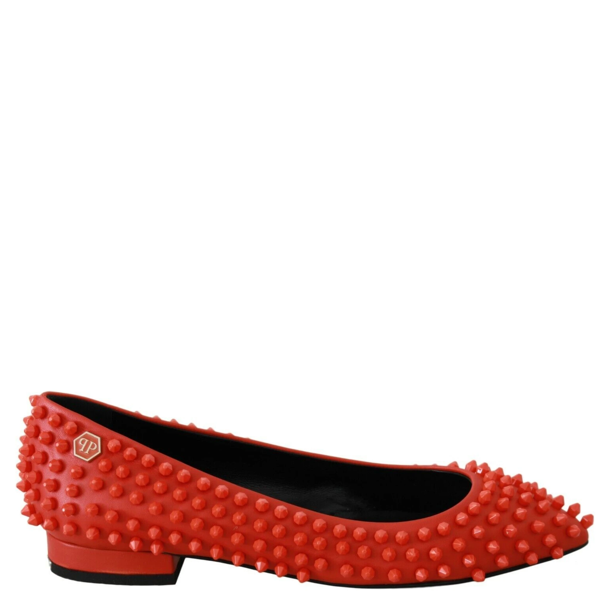 Orange Leather Ballerina WHAT I DO Flats Shoes