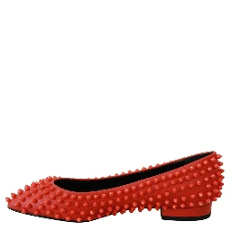 Orange Leather Ballerina WHAT I DO Flats Shoes