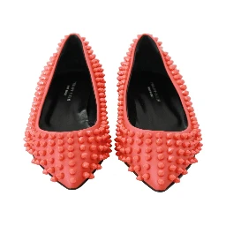 Orange Leather Ballerina WHAT I DO Flats Shoes