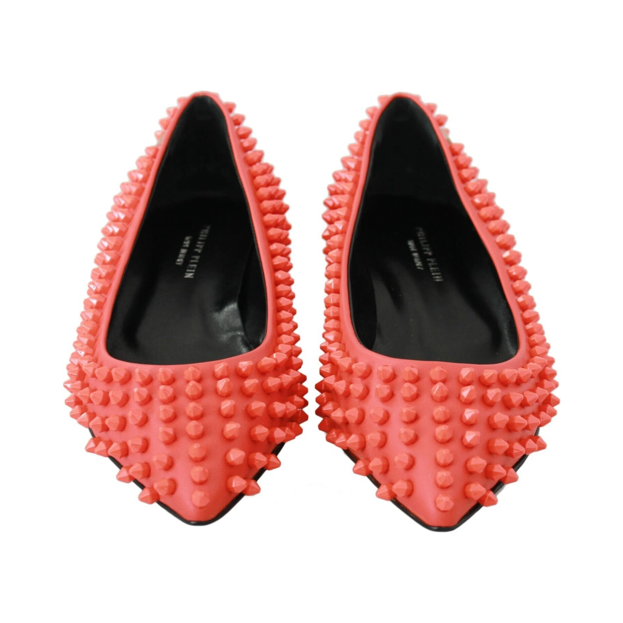 Orange Leather Ballerina WHAT I DO Flats Shoes