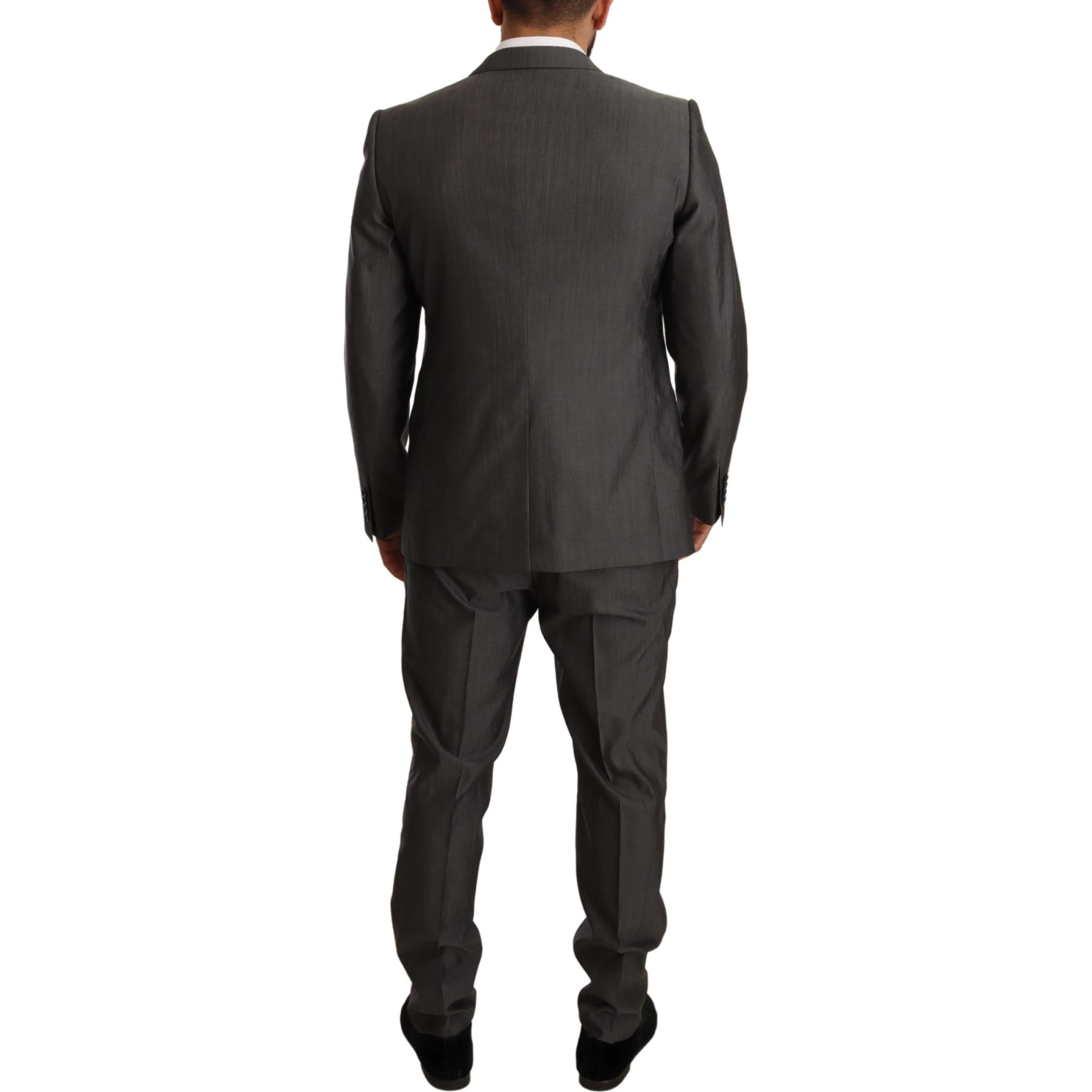 Gray Metallic MARTINI Slim Fit Set Suit