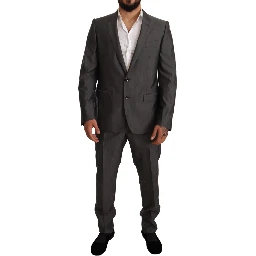 Gray Metallic MARTINI Slim Fit Set Suit