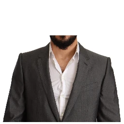 Gray Metallic MARTINI Slim Fit Set Suit