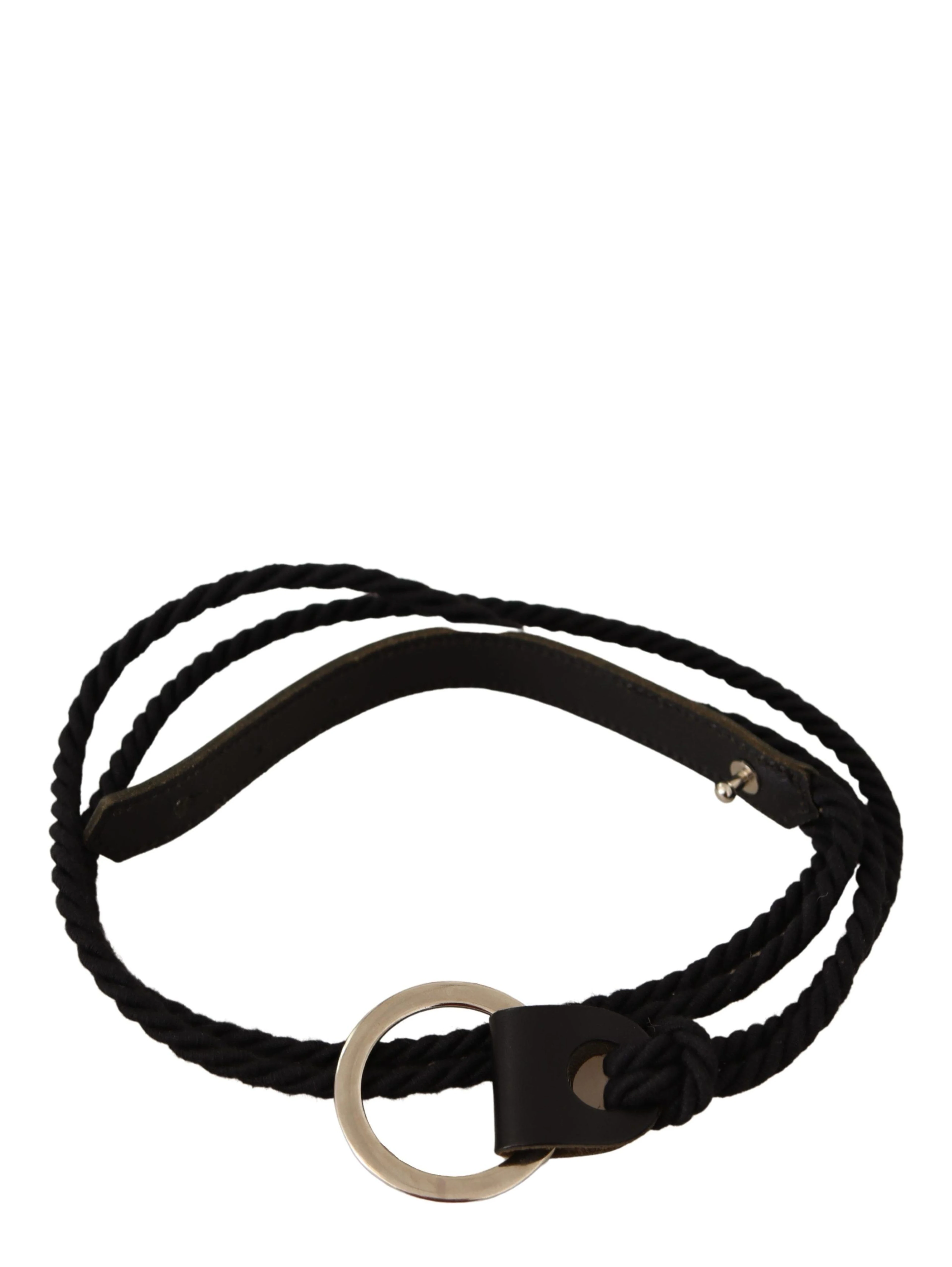 Black Leather Slim Women Waistband Metal Buckle Belt