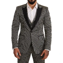 Black White Check 3 Piece Set MARTINI Suit