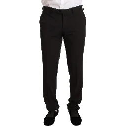 Black Polyester Slim 2 Piece Set TAGLIENTE Suit