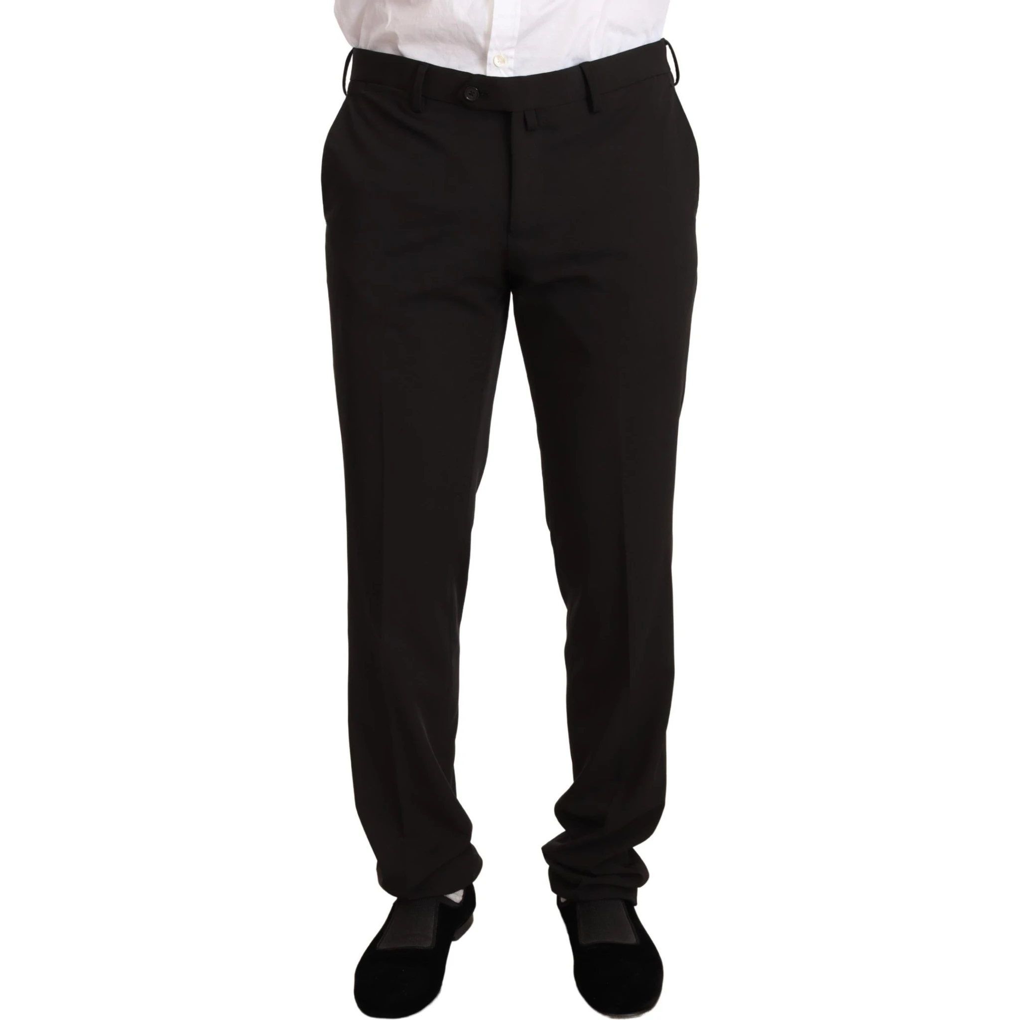 Black Polyester Slim 2 Piece Set TAGLIENTE Suit