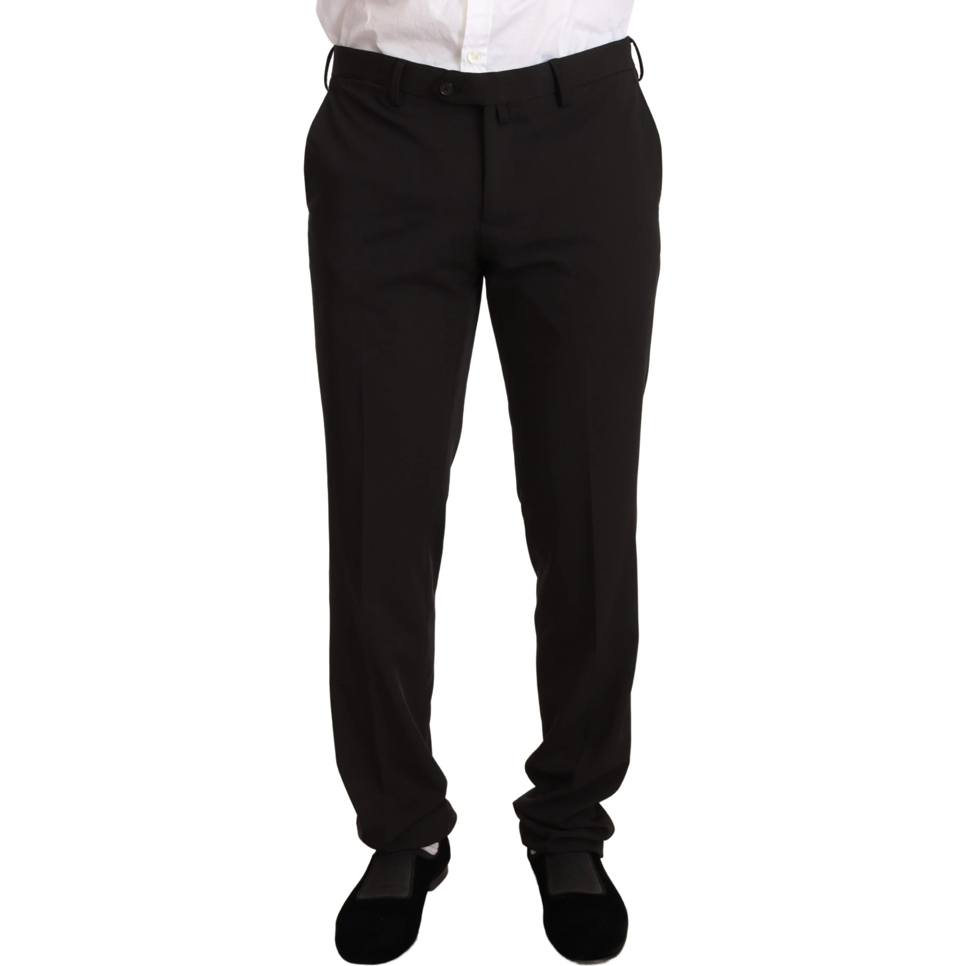 Black Polyester Slim 2 Piece Set TAGLIENTE Suit