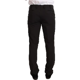 Black Polyester Slim 2 Piece Set TAGLIENTE Suit