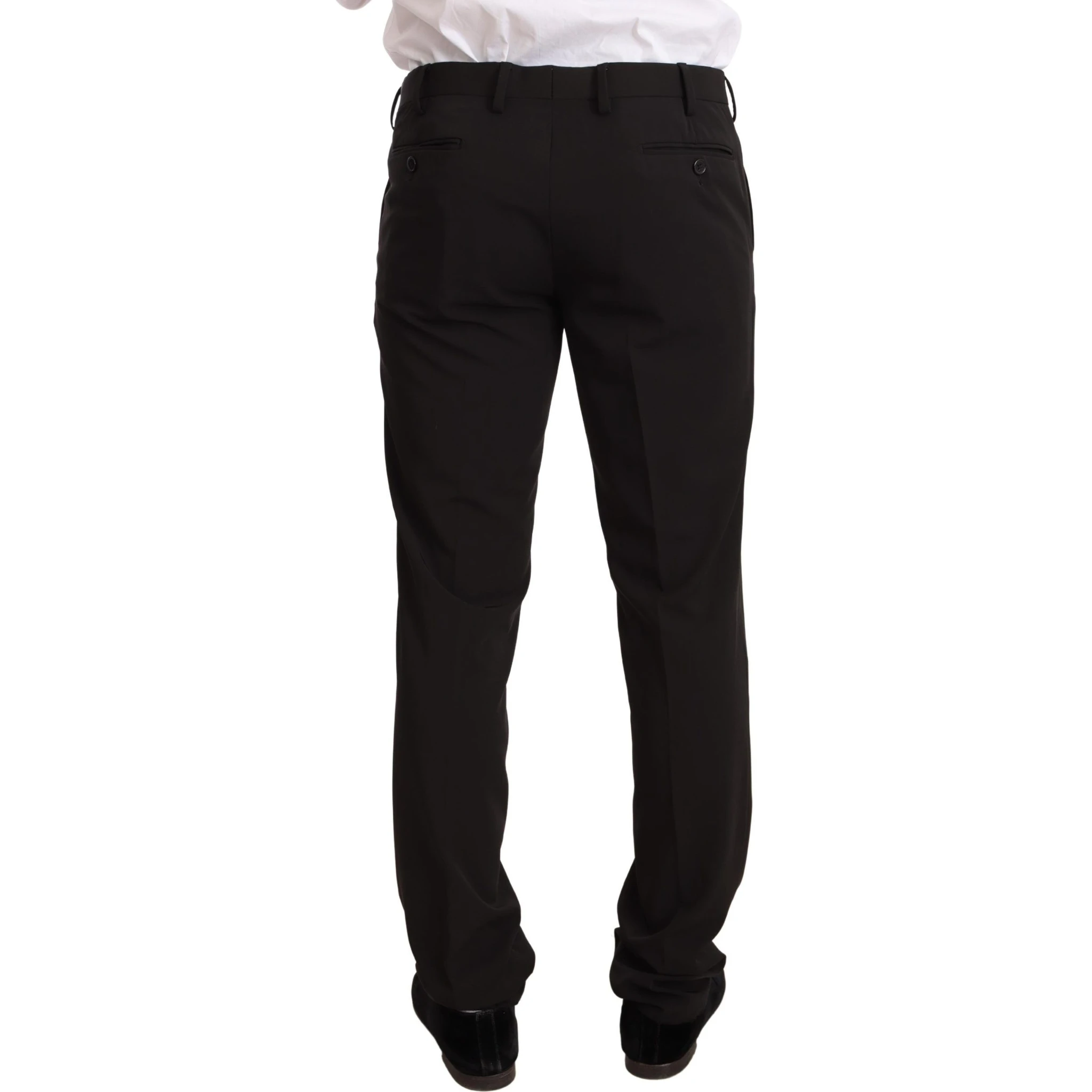Black Polyester Slim 2 Piece Set TAGLIENTE Suit