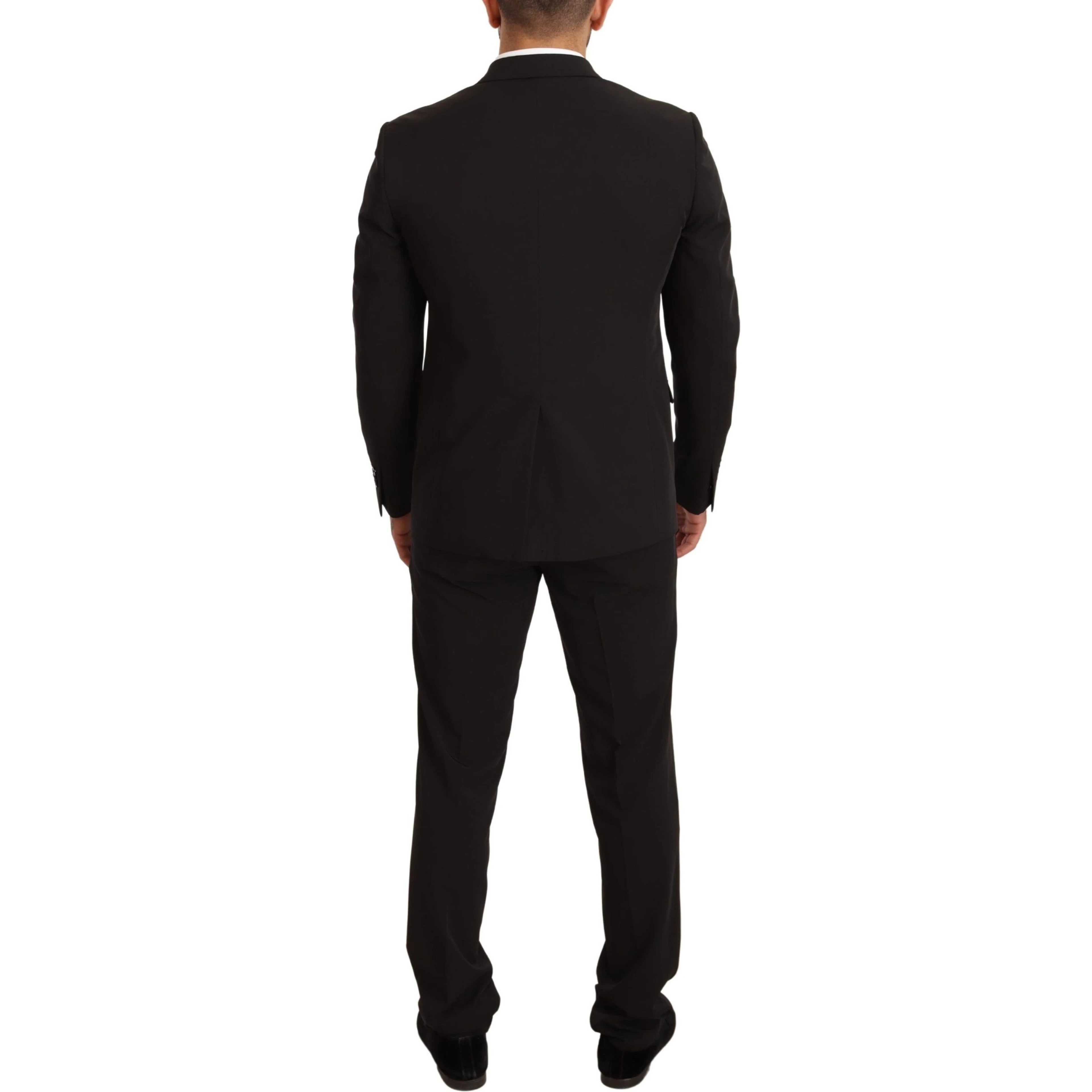 Black Polyester Slim 2 Piece Set TAGLIENTE Suit