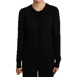 Black Crewneck Pullover STAFF Sweater Wool
