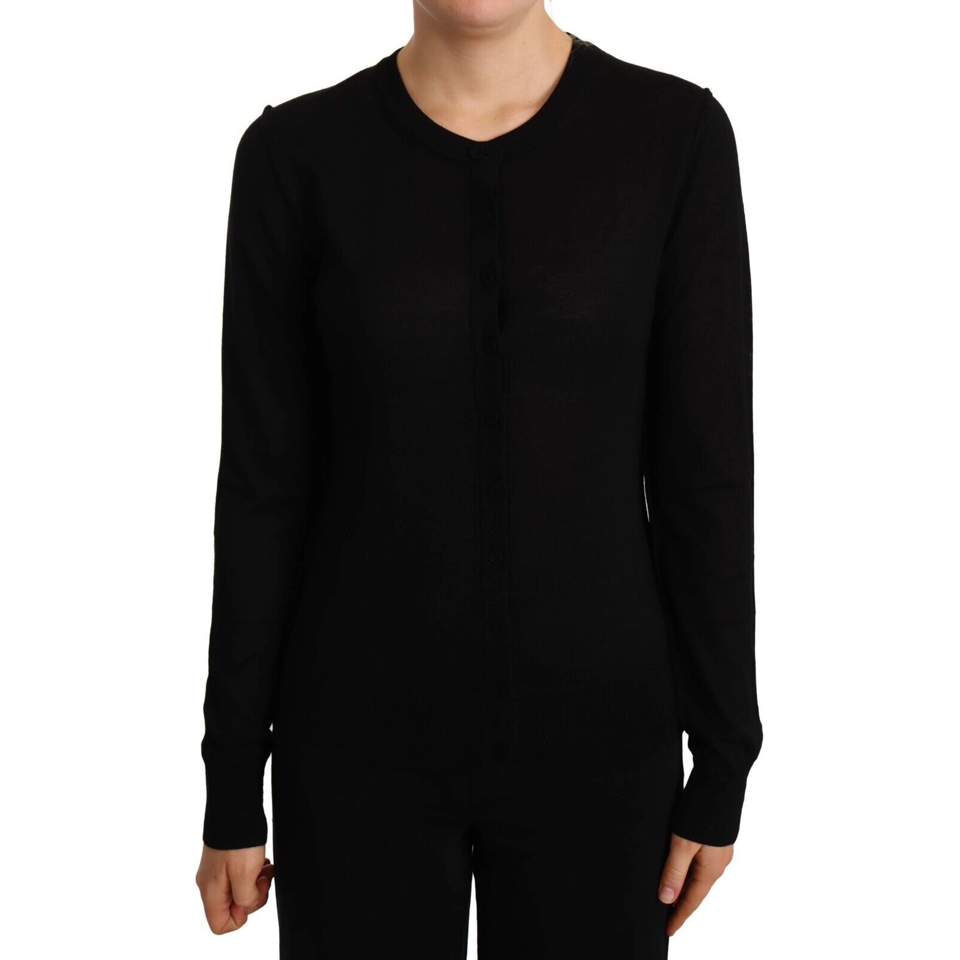 Black Crewneck Pullover STAFF Sweater Wool