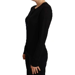 Black Crewneck Pullover STAFF Sweater Wool