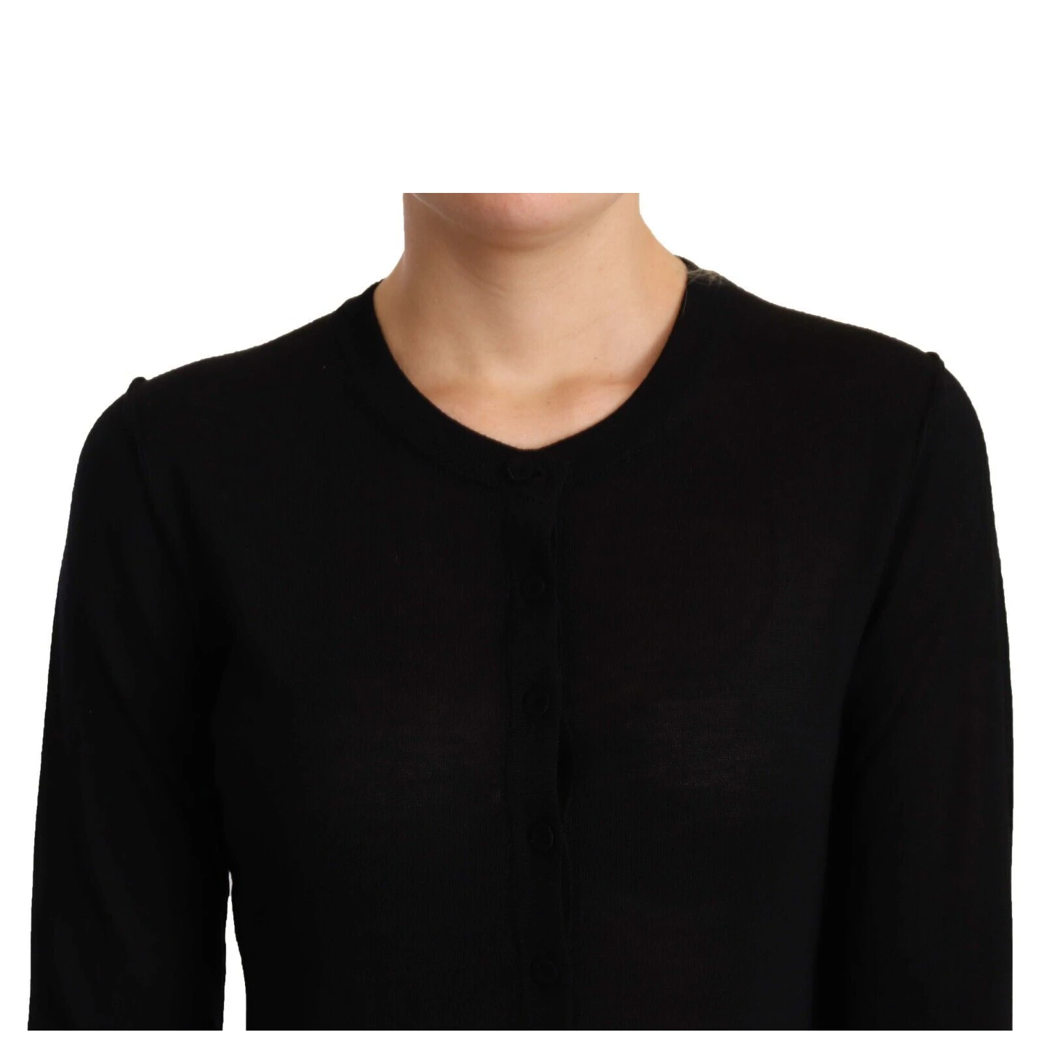 Black Crewneck Pullover STAFF Sweater Wool