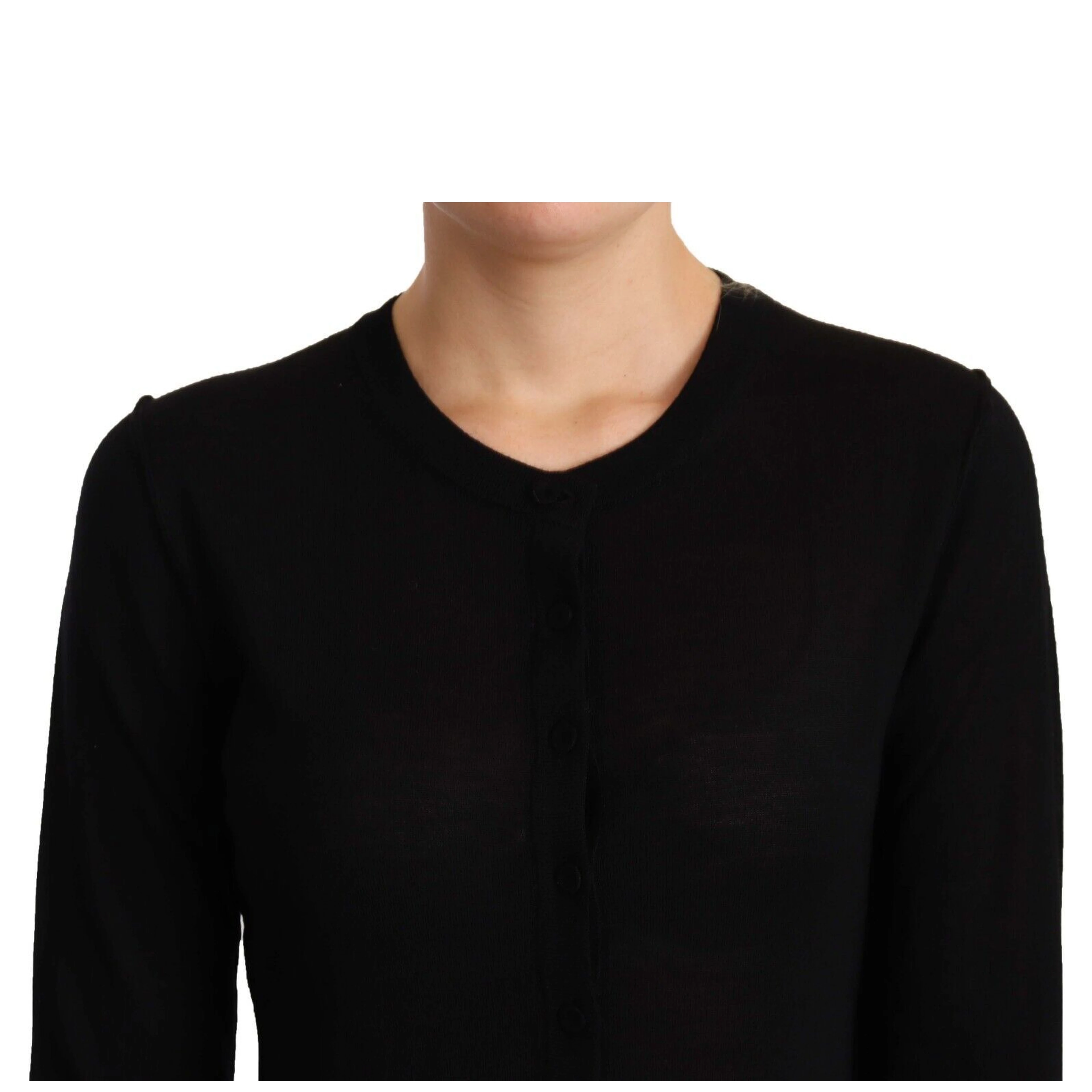 Black Crewneck Pullover STAFF Sweater Wool