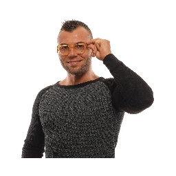 Orange Metal & Plastic Glasses (Frames)