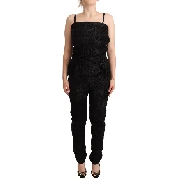 Black Spaghetti Strap Jumpsuit Dress