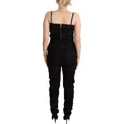 Black Spaghetti Strap Jumpsuit Dress