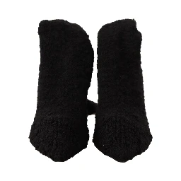 Black Stretch Socks Knee High Booties Shoes