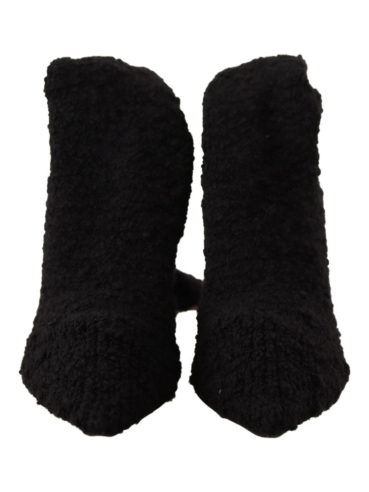 Black Stretch Socks Knee High Booties Shoes alternative