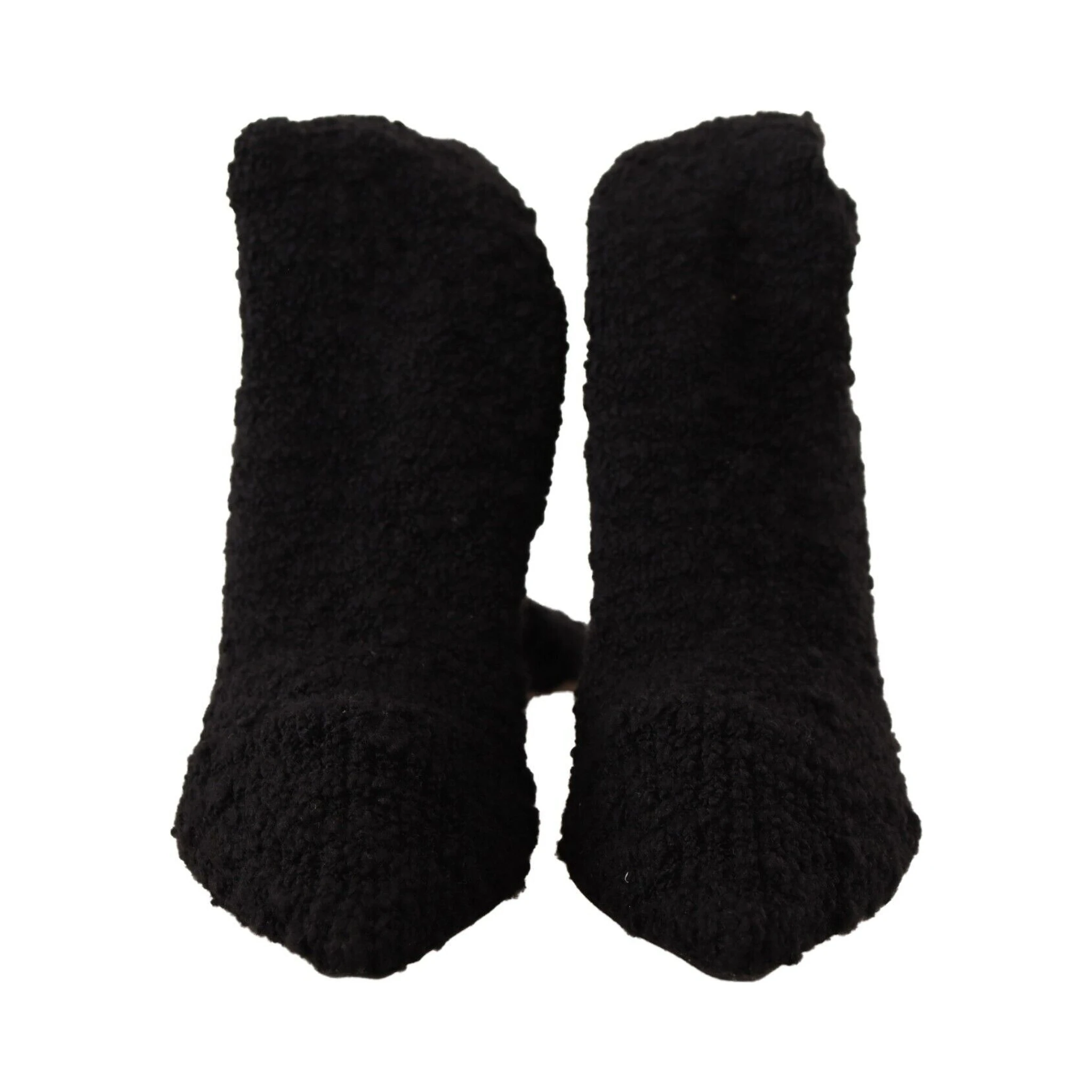 Black Stretch Socks Knee High Booties Shoes