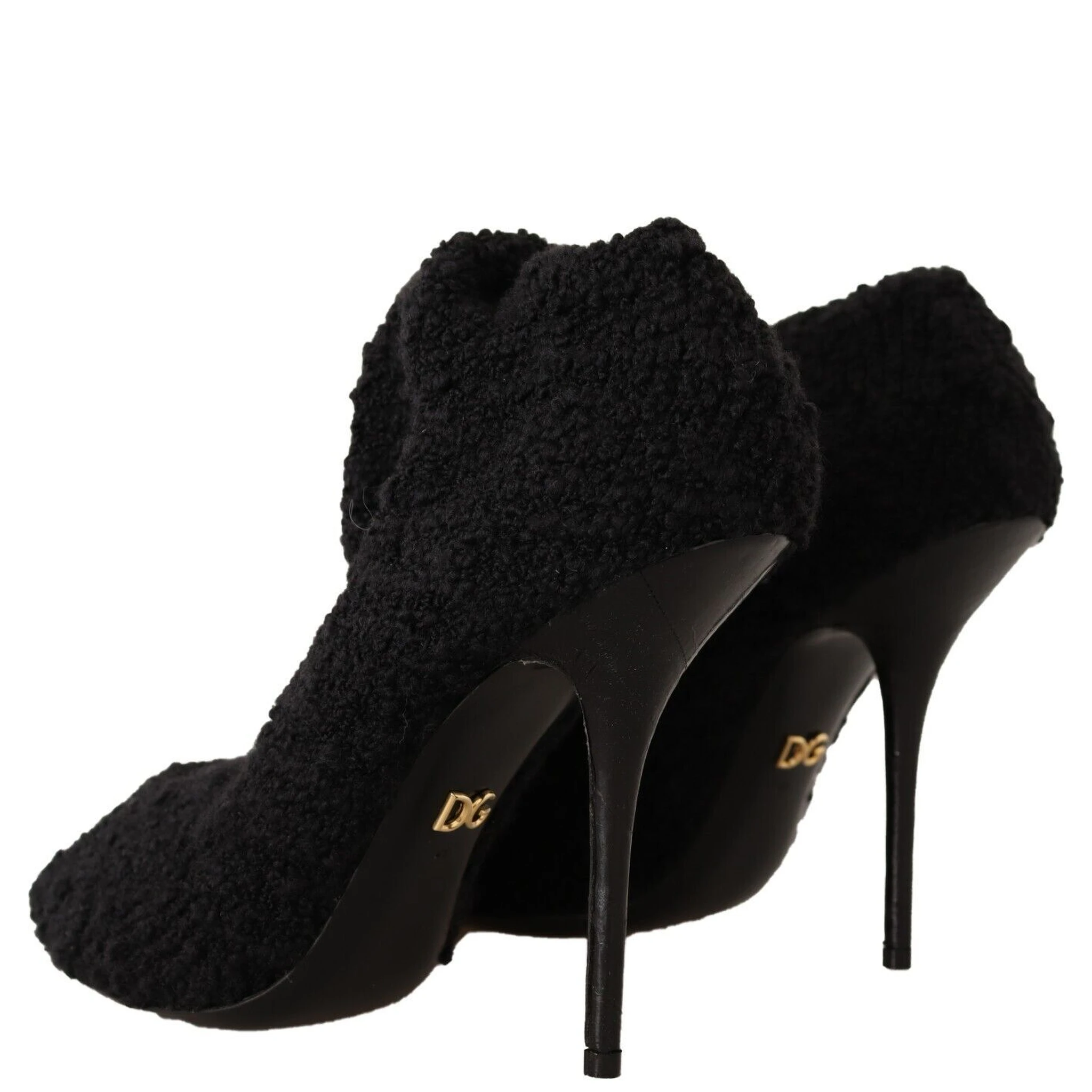 Black Stretch Socks Knee High Booties Shoes