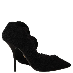 Black Stretch Socks Knee High Booties Shoes