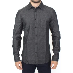 Denim Jeans Cotton Casual Gray Stretch Shirt