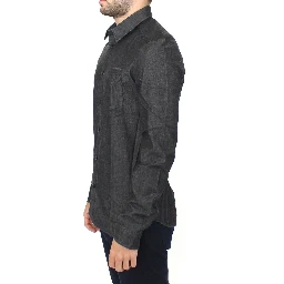 Denim Jeans Cotton Casual Gray Stretch Shirt