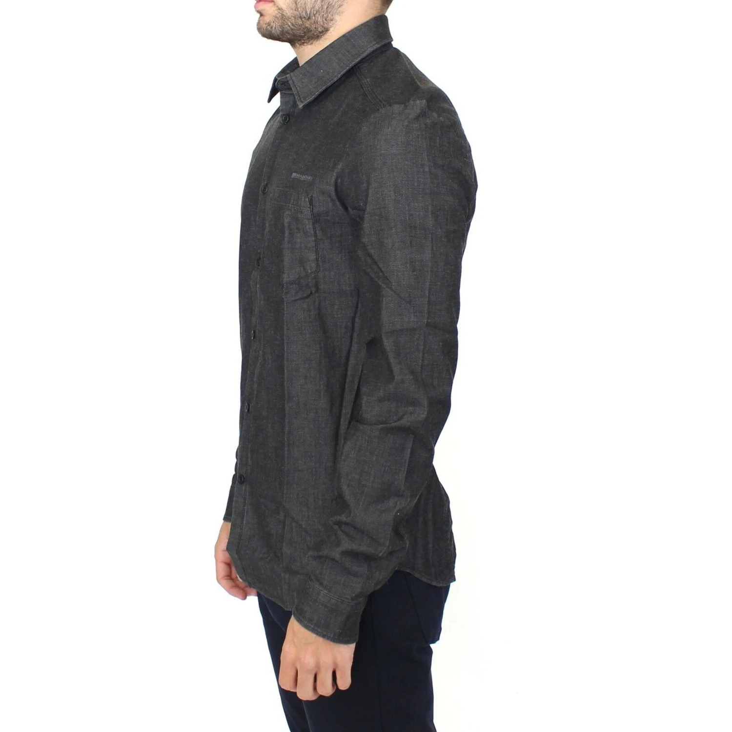 Denim Jeans Cotton Casual Gray Stretch Shirt