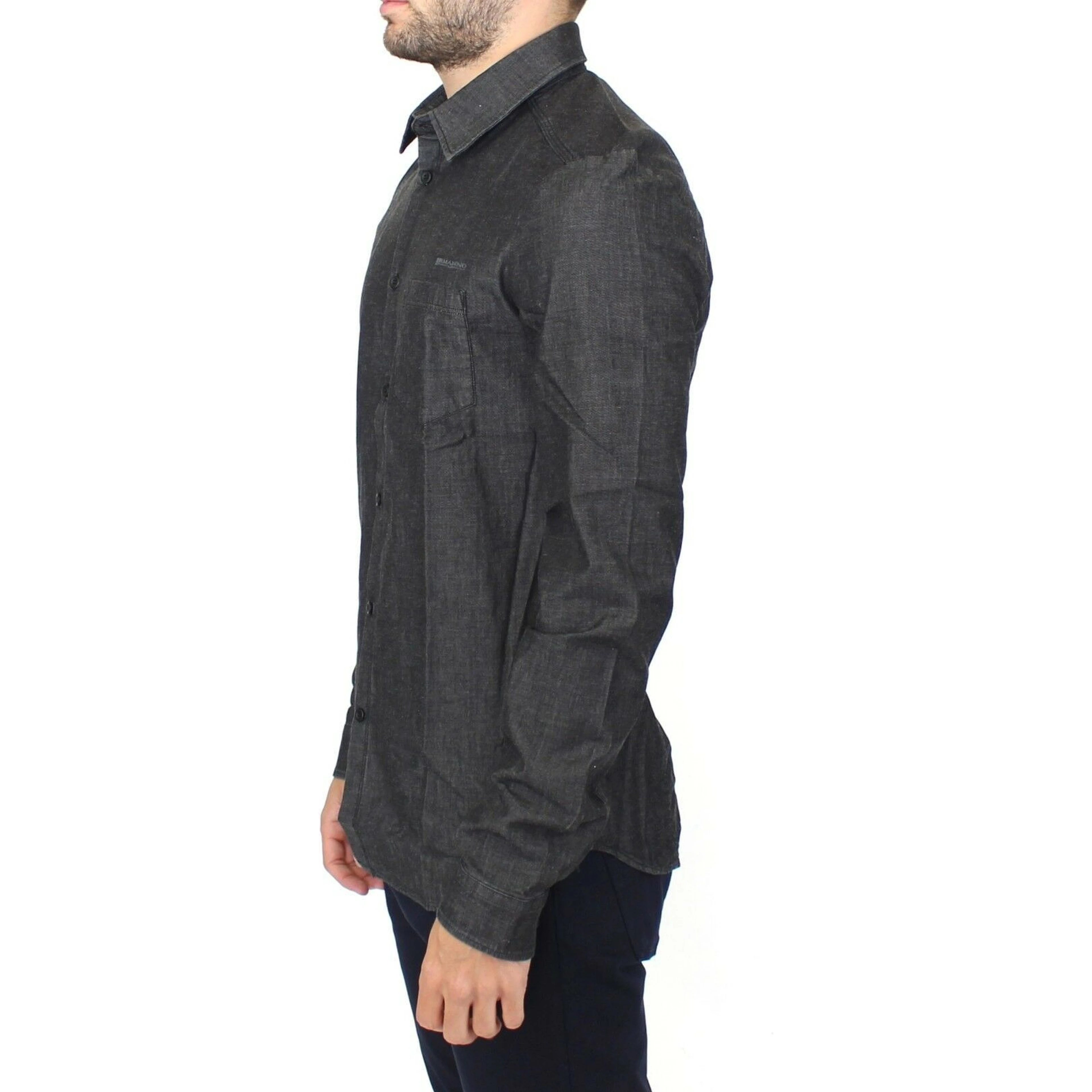 Denim Jeans Cotton Casual Gray Stretch Shirt