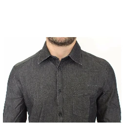 Denim Jeans Cotton Casual Gray Stretch Shirt