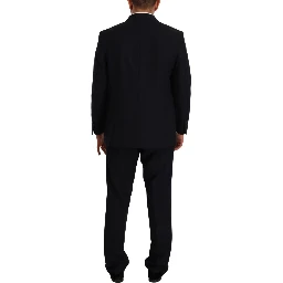 Blue Polyester Single Breasted Formal Suit