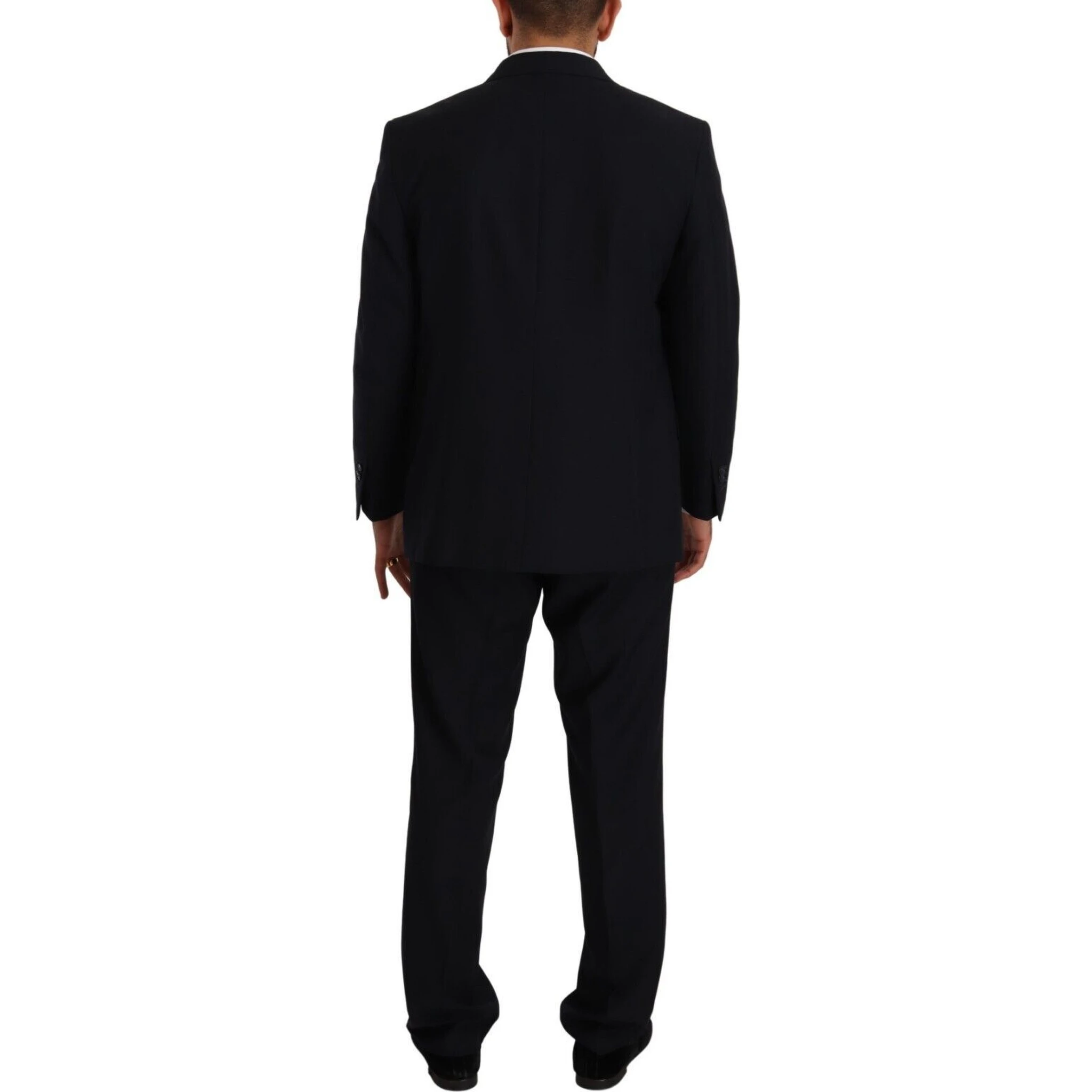 Blue Polyester Single Breasted Formal Suit