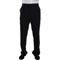 Blue Polyester Single Breasted Formal Suit