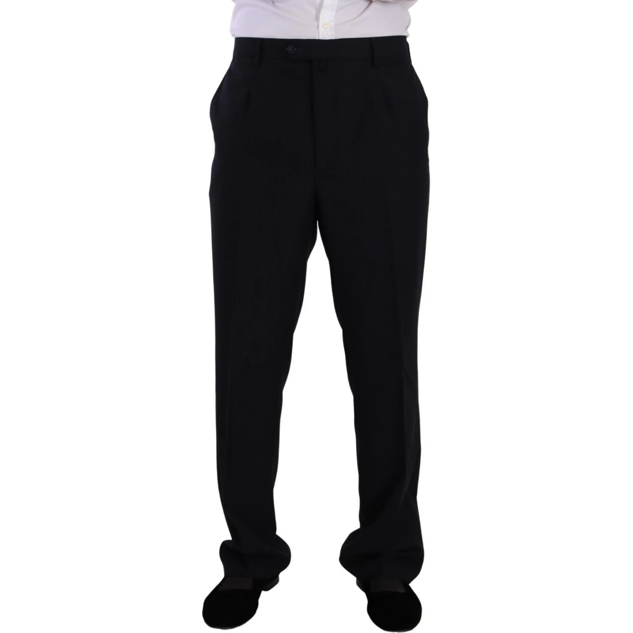 Blue Polyester Single Breasted Formal Suit