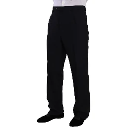 Blue Polyester Single Breasted Formal Suit